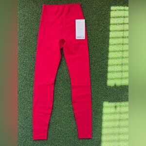 Lululemon Athletica Wunder Train No Line HR Tight Red Leggings 28” NWT